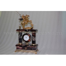 ​Часы Георгий Победоносец из яшмы (на заказ)